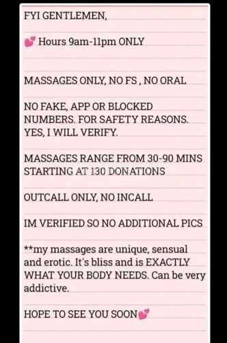 (440)641-3314 is Blackand offers nuru massages, asian massage, bodyrubs in Cleveland and available for outcall on rubrankings Hello gentlemen,

I'm Kerri, 1 of Cleveland's most trusted and highly recommended massage providers, With over 80 reviews on EM . Its not your average nuru massage , it's and unforgettable experience. I use my hands and my  body to massage your body so unwind with me and ket my soft touch take you away . ...
  VERY ADDICTIVE 

Massages are below..

*Nuru massage

*The ultimate massage ( everyone's favorite) a more intense and sensual nuru and it's nude

*Prostate

⬅️⬅️⬅️

***TIPS ARE GREATLY APPRECIATED BUT NOT REQUIRED***


****PLEASE READ BELOW FULLY BEFORE CONTACTING ME***

HOURS ARE 9AM-11PM ONLY

Text is preferred (440) 641-3314 since I give you my full attention.

*****NO FAKE, BLOCKED, APP OR GOOGLE NUMBERS( YES I DO VERIFY)
Gentlemen, you MUST BE AGE 35 & older

MASSAGES ONLY, NO FS *
I AM OUTCALL ONLY SO, I TRAVEL TO YOU** (RESIDENTIAL or HOTELS only

♥️♥️♥️♥️ HOPE TO SEE YOU SOON♥️♥️♥️♥️

